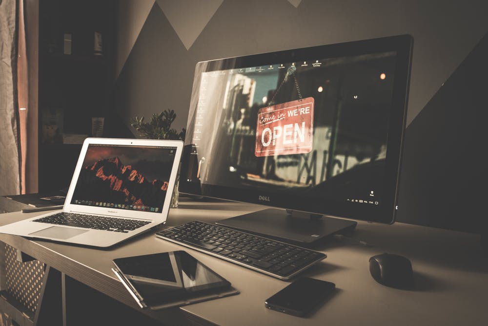 photo of work desk